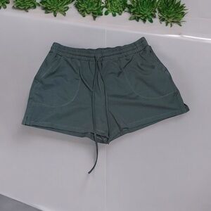 Nicole Miller Olive Green Drawstring Shorts w pockets XL
